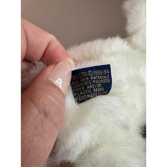 Boyds Bear Collection White Bunny Vintage 90s Rabbit Poseable 8" Easter Plush - Picture 4 of 6